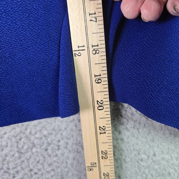 Maya Brooke 18W Blue Lace Embellished Open Front Jacket Dressy Plus Size - Picture 9 of 10